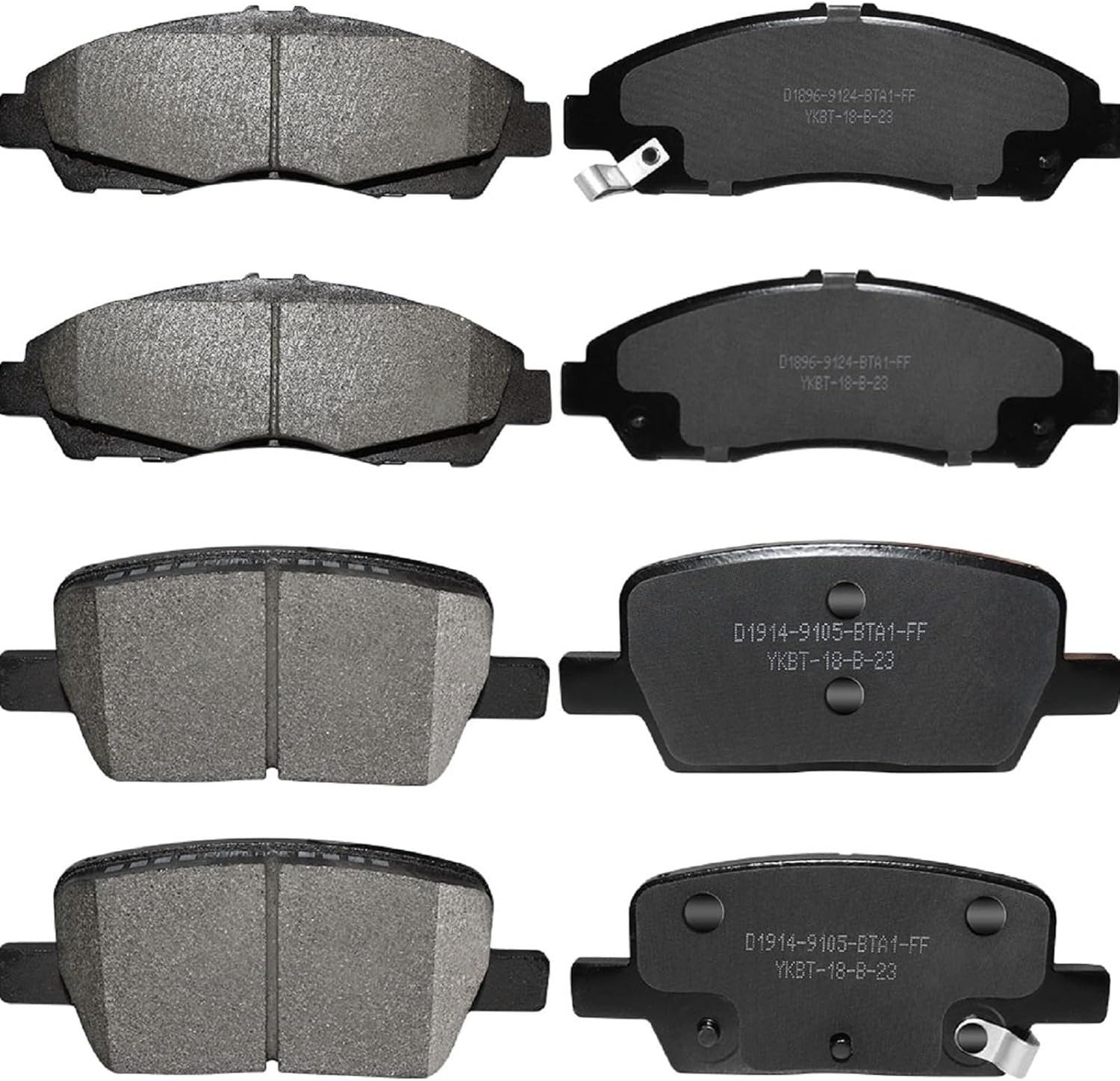 SIPAUTEC Front & Rear Ceramic Brake Pads for Buick & Cadillac