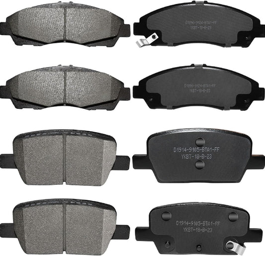 SIPAUTEC Front & Rear Ceramic Brake Pads for Buick & Cadillac