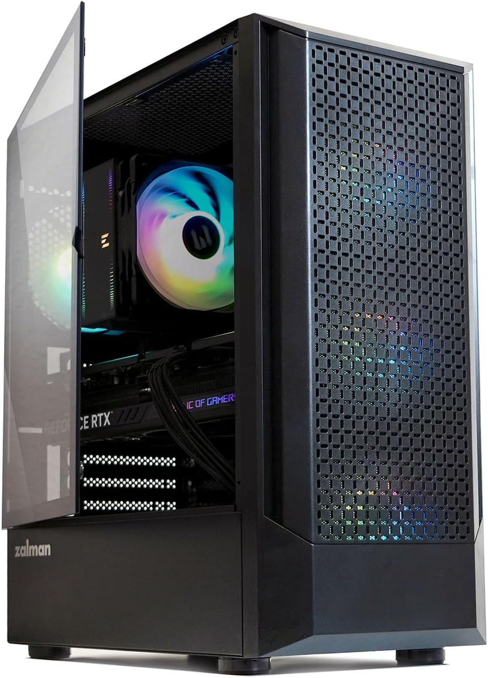 Zalman FIT Mid Tower ATX PC Case with 4 ARGB Fans and Glass Door