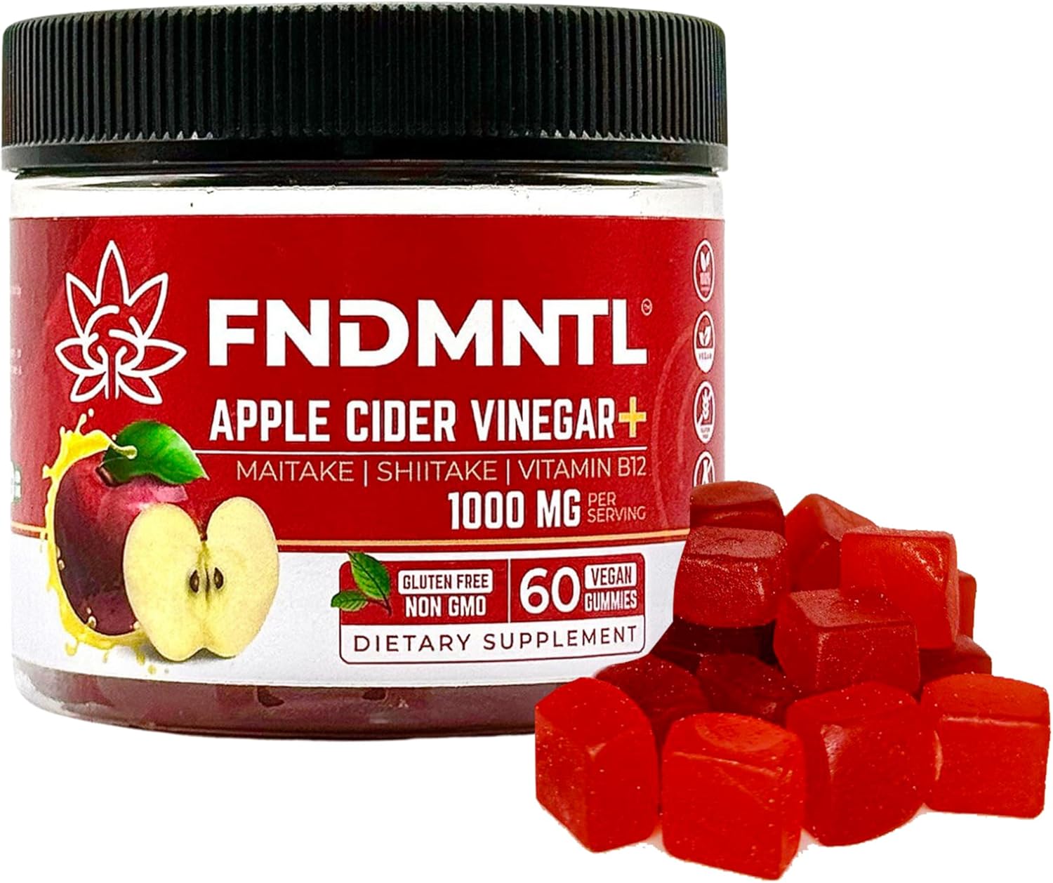 Vegan Apple Cider Vinegar Gummies | Immune Boost + Energy | 1000mg