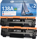 138A Black Toner Cartridge Compatible Replacement (2 Pack) - High