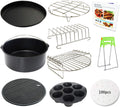 9 Inch Air Fryer Accessories XL 10 PCS Set - Fits 5.3Qt to 6.8Qt