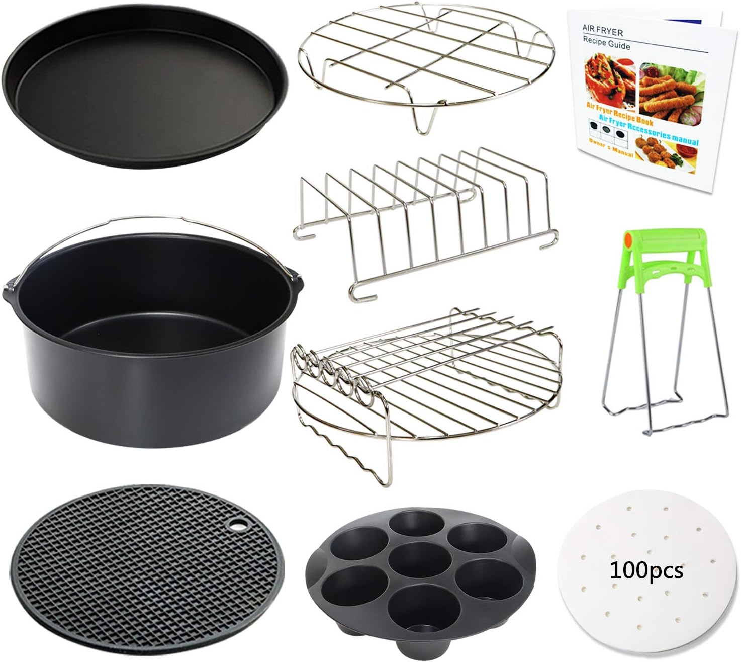 TINMIX 10PCS Air Fryer Accessories Set - Enhance Your Cooking!