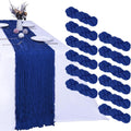 Royal Blue Cheesecloth Table Runner 10ft 12 Pack - Boho Sheer Decor