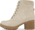 Soda Lug Sole Chunky Heel Combat Ankle Boot - Sporty, Trendy Look