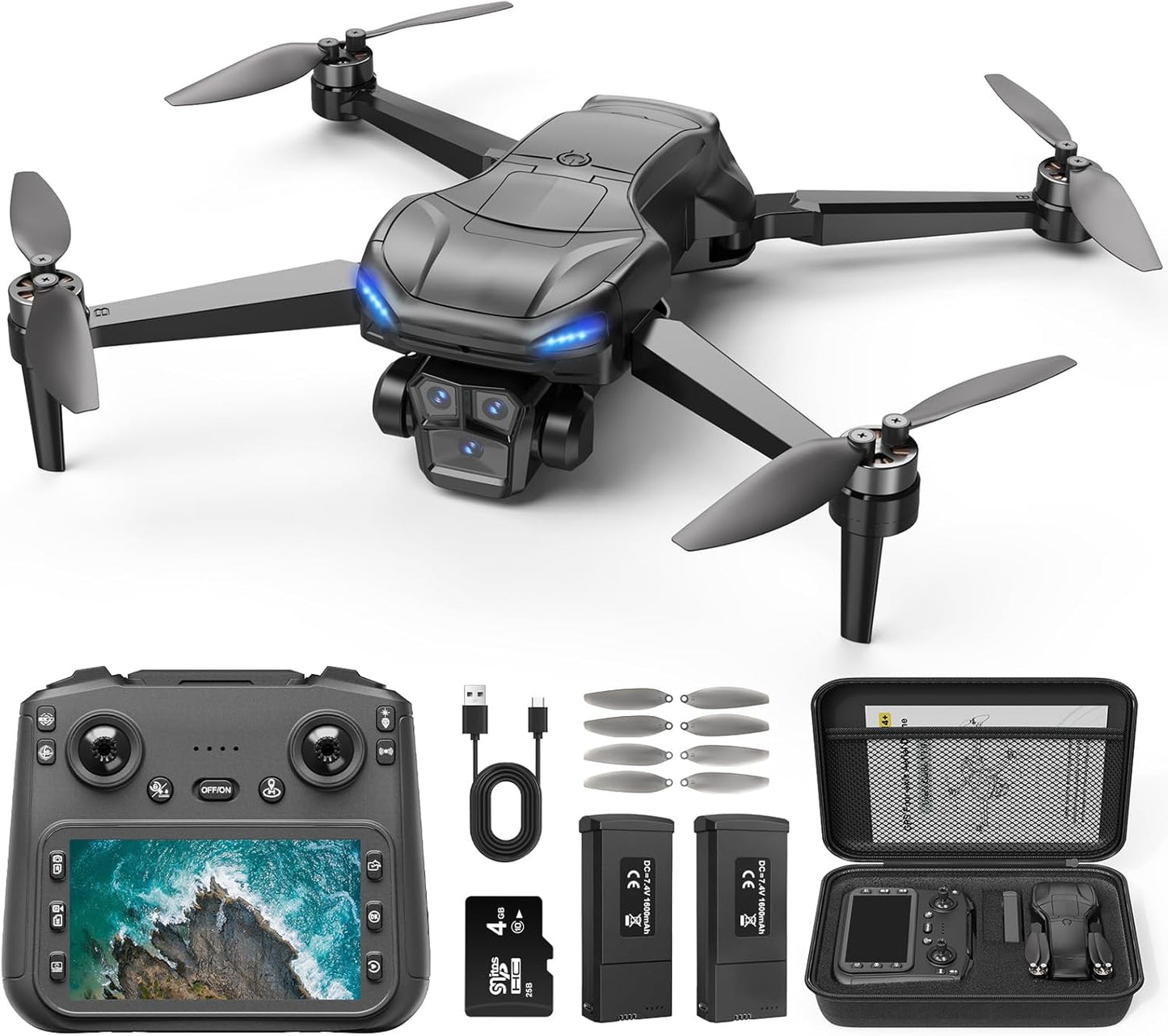 GPS Drone with 4K Camera and 60-Min Flight Time for Beginners