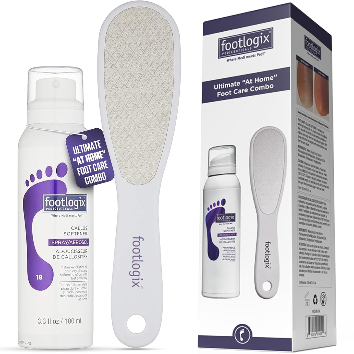 Footlogix Foot Care Callus Softener Combo for Cracked Heels