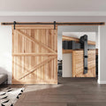 EaseLife 12 ft Sliding Barn Door Hardware Track Kit - Smooth, Quiet