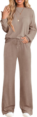 Womens Color Block 2 Piece Tracksuit Set - Comfortable Lounge Wear