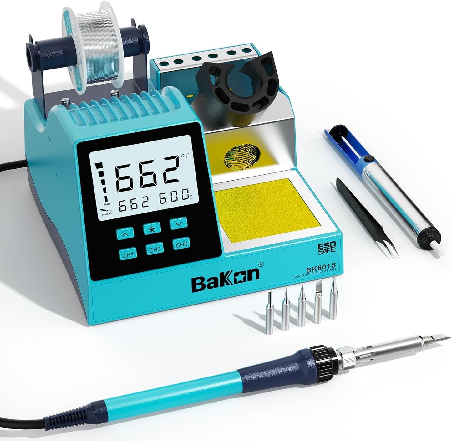 90W Soldering Station with Digital Display and 3 Preset Modes