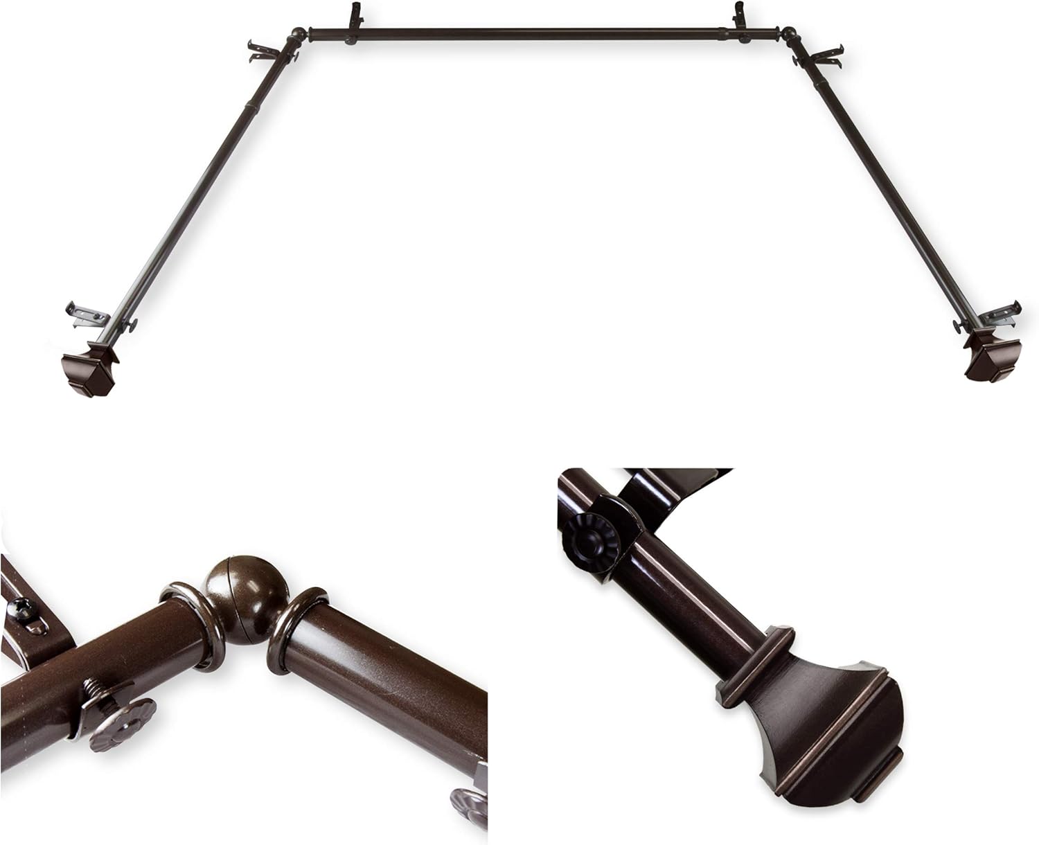 A&F Rod Decor - Phife Bay Window Rod - Cocoa