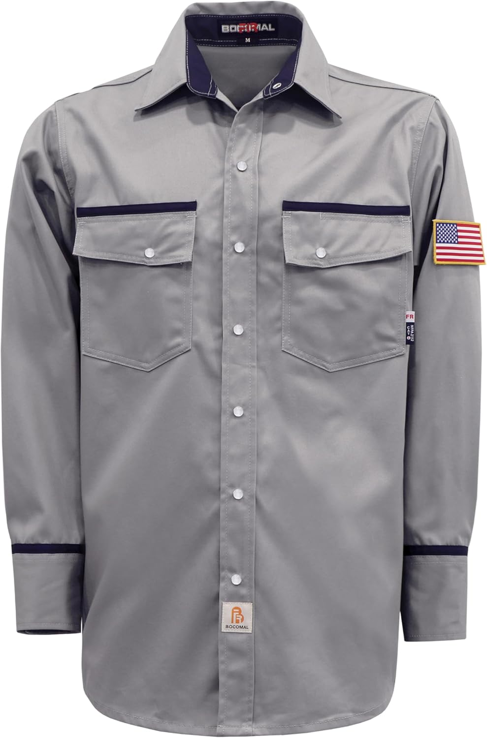 BOCOMAL Flame Resistant Welding Shirt for Men - NFPA2112 Compliant