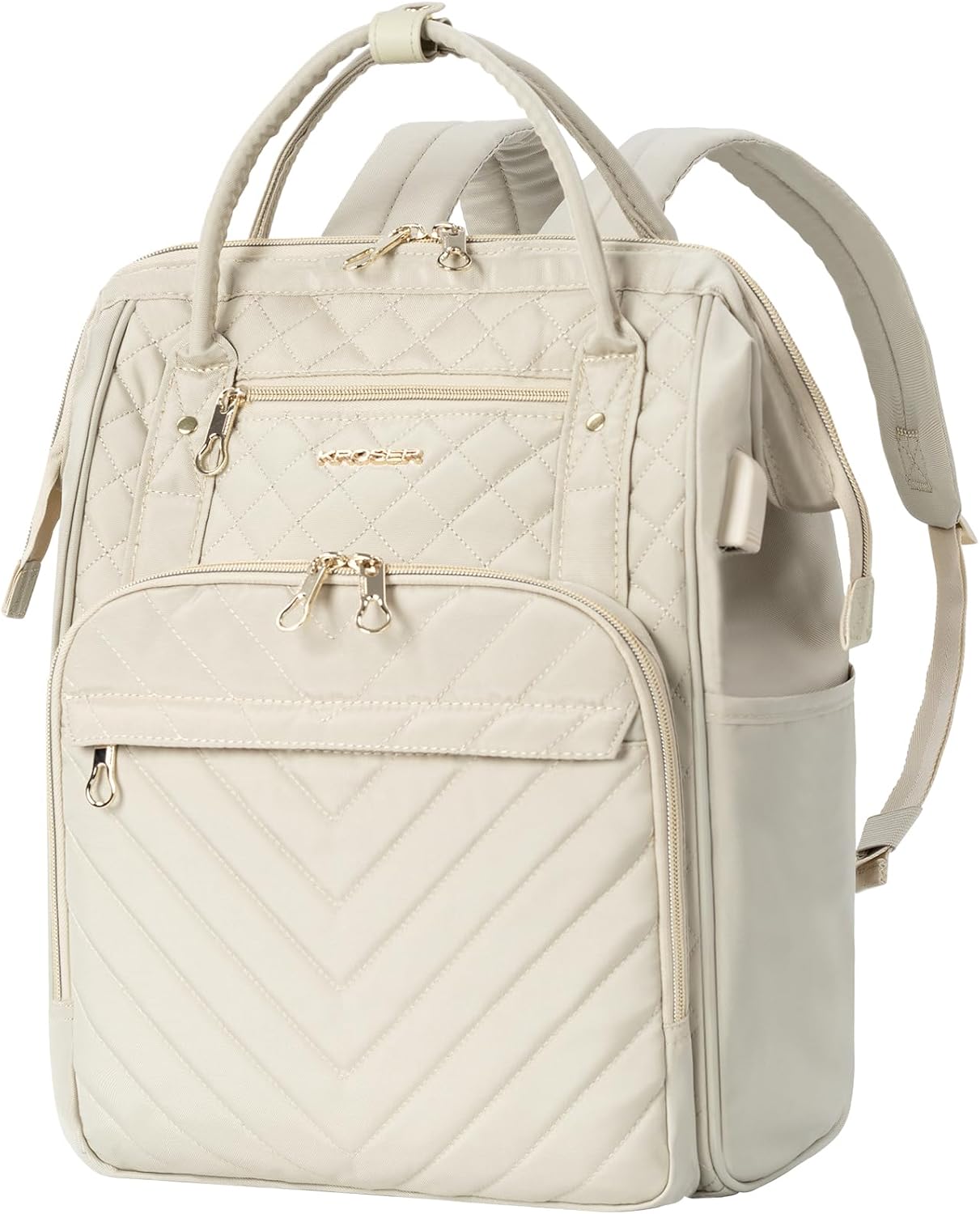 KROSER Stylish 17in Laptop Backpack with USB Port for Travel
