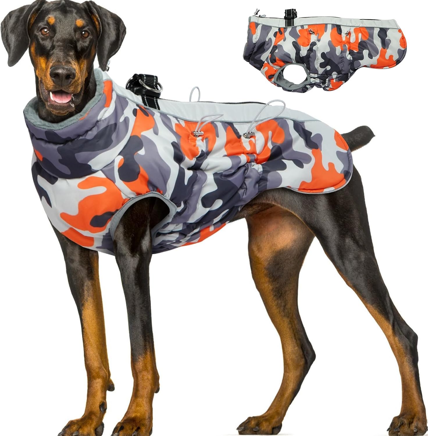 Dog Coat Winter Jacket for Large Dogs - Warm Reflective Snowsuit