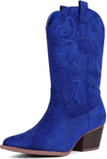 Cowboy Boots for Women Mid Calf Western Embroidered Boots - Stable