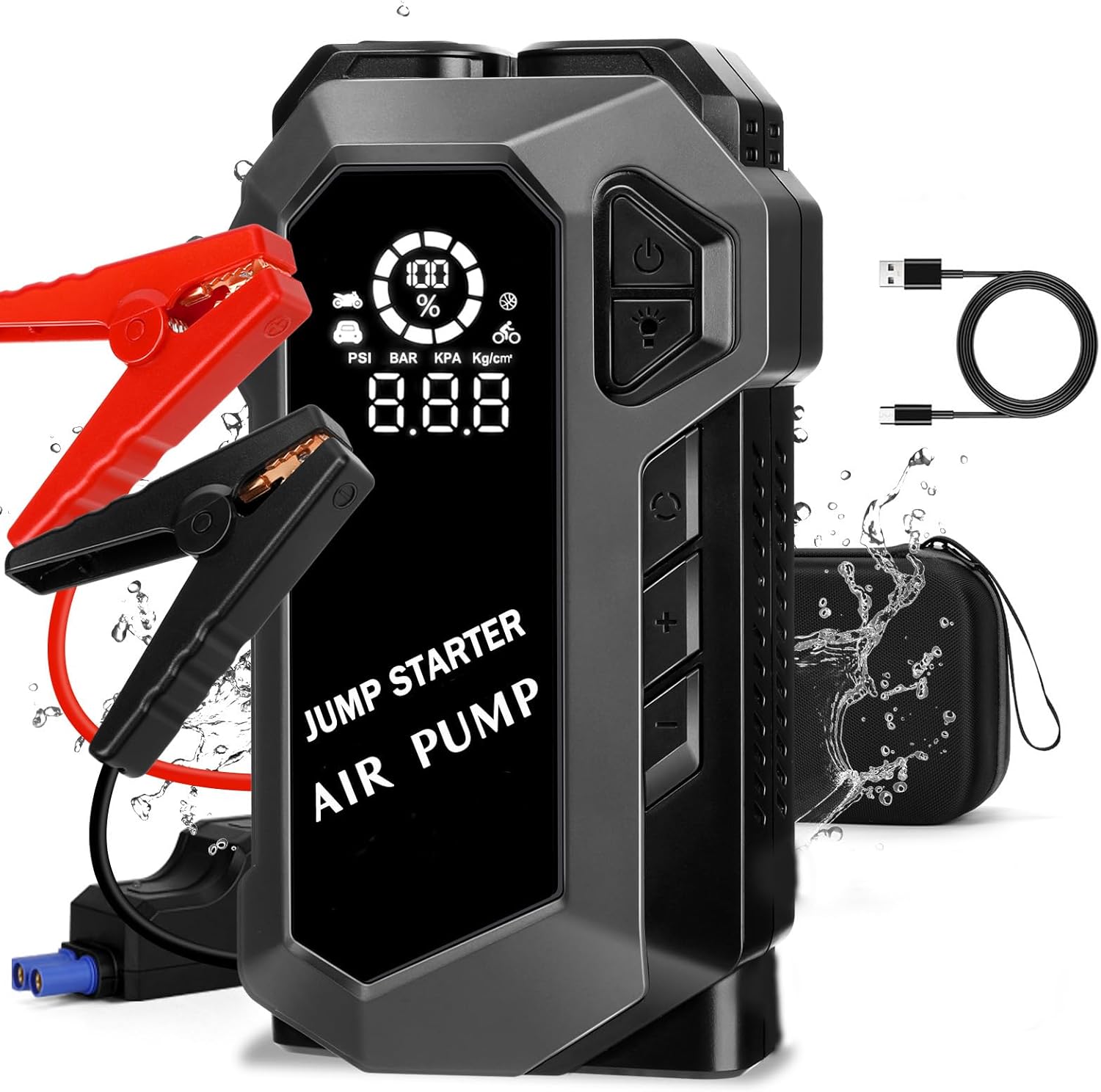 E-Ant Car Jump Starter with Air Compressor for Emergencies