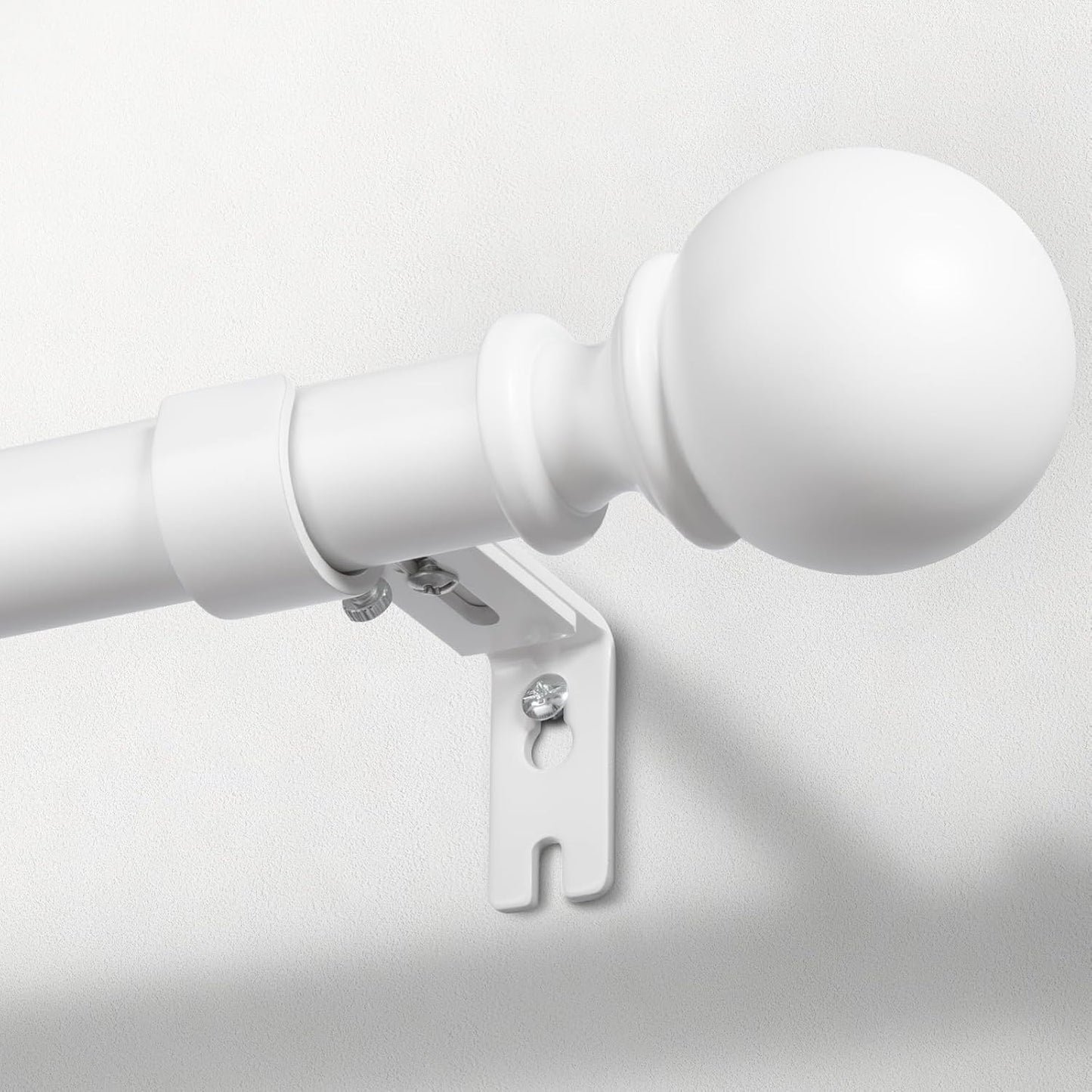 Zeerobee Adjustable Heavy Duty Curtain Rods for Windows 120-240 in