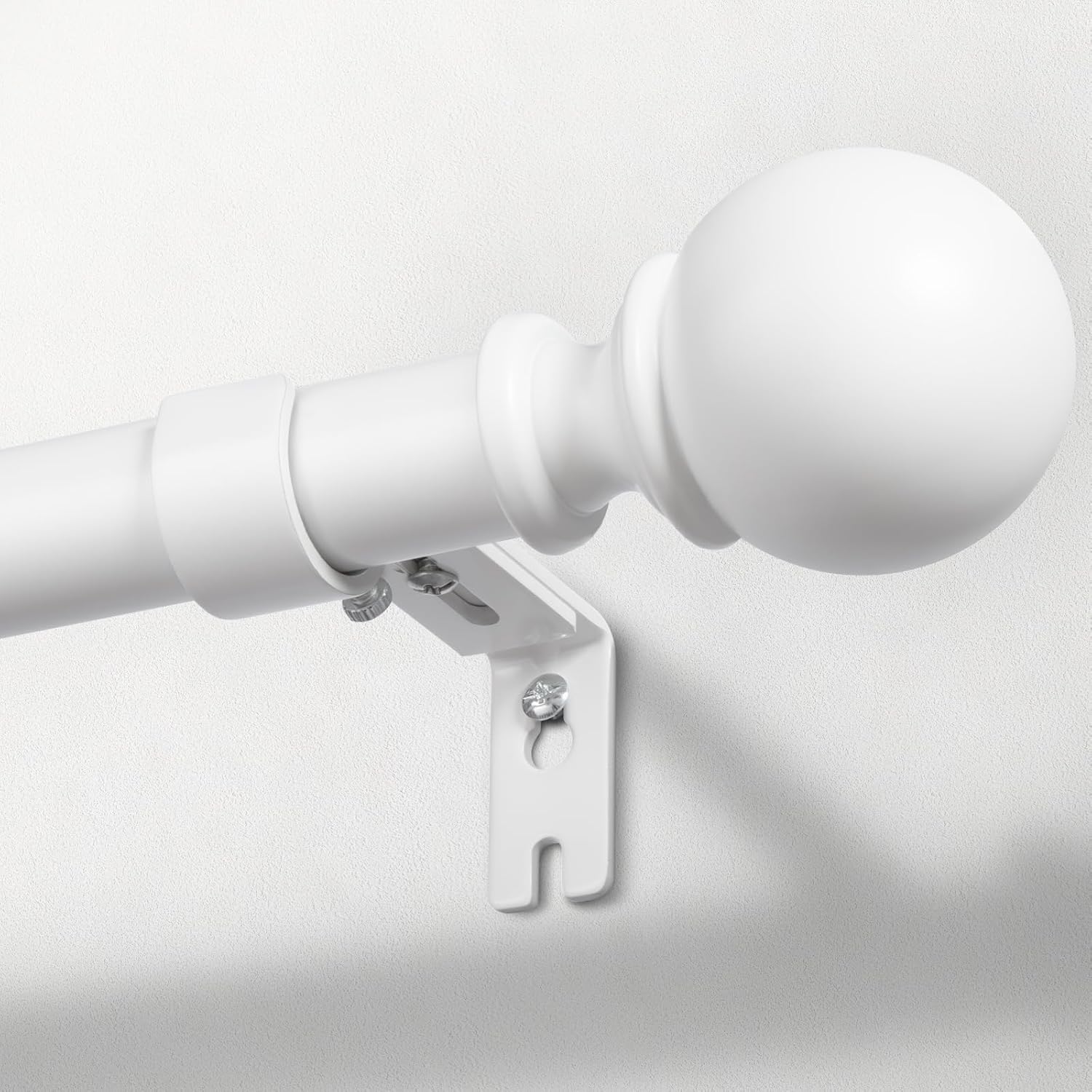 Zeerobee Adjustable Heavy Duty Curtain Rods for Windows 120-240 in