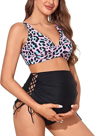 Summer Mae Maternity Bikini Swimsuit for Stylish Moms-to-Be