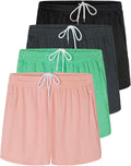 Womens Active Athletic Mesh Shorts 4 Pack - Quick Dry Comfort In