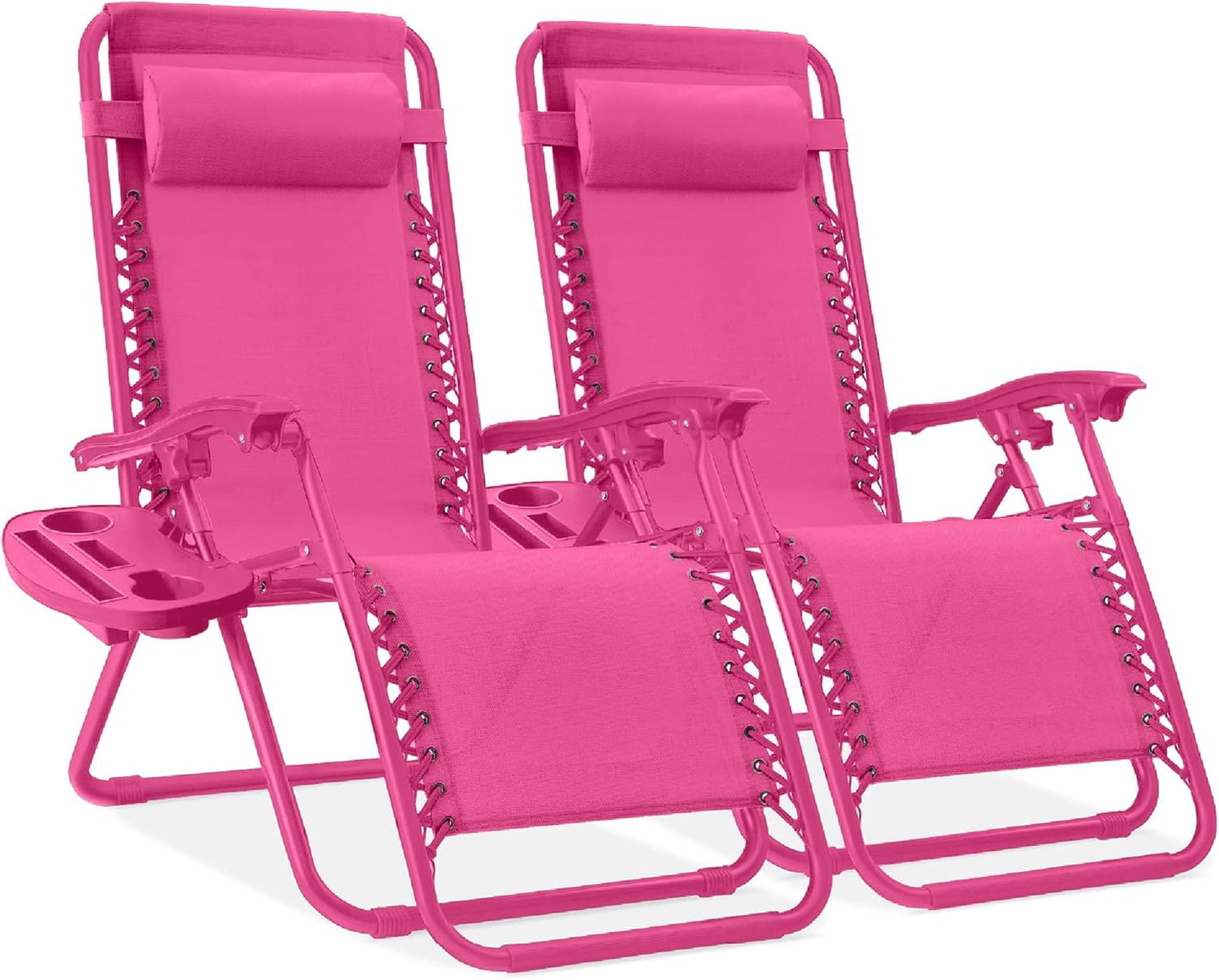 Adjustable Steel Mesh Zero Gravity Lounge Chair Set of 2