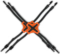 Tack Strap 4-Way Flat Bungee Cord Tie Downs - Non-Slip Grip