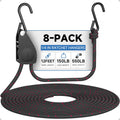 Fondwell 1/4 in Tie Downs Ratchet Straps - Heavy Duty 8 Pack