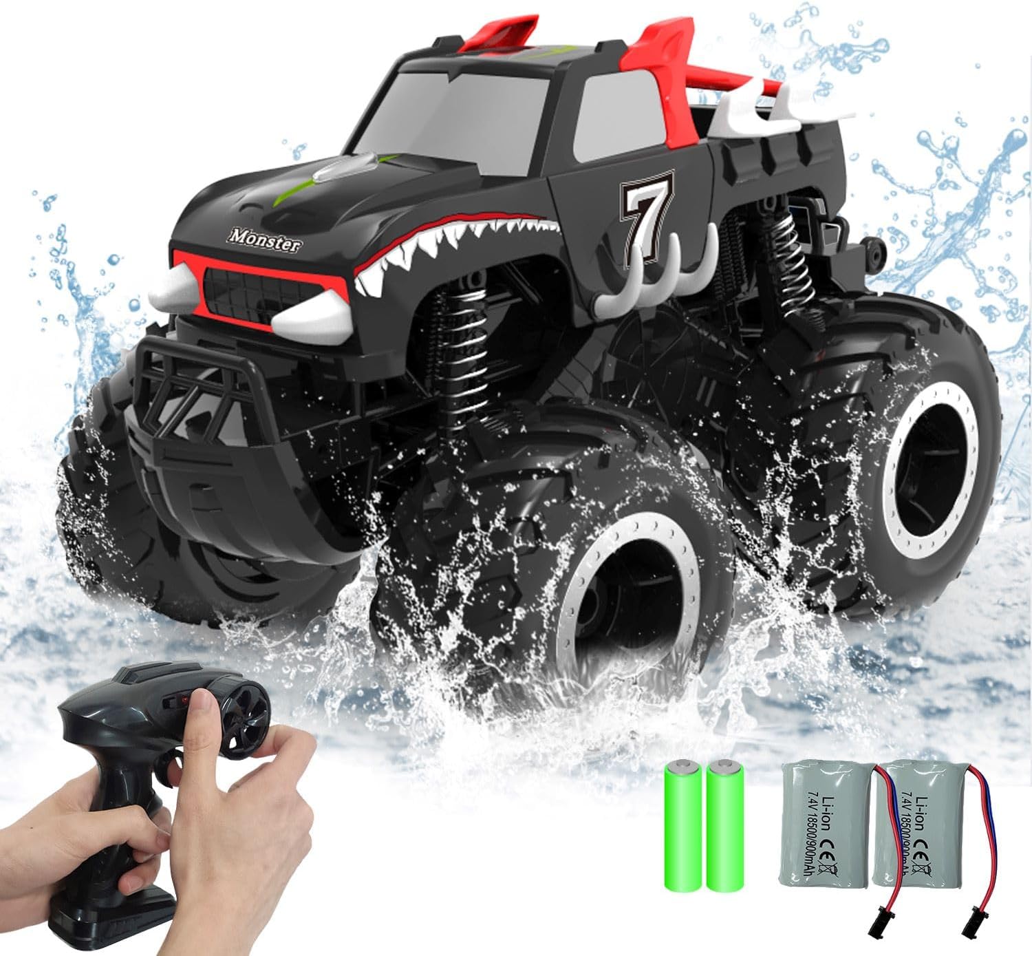 Amphibious 4x4 RC Monster Truck for Kids - All-Terrain Fun!