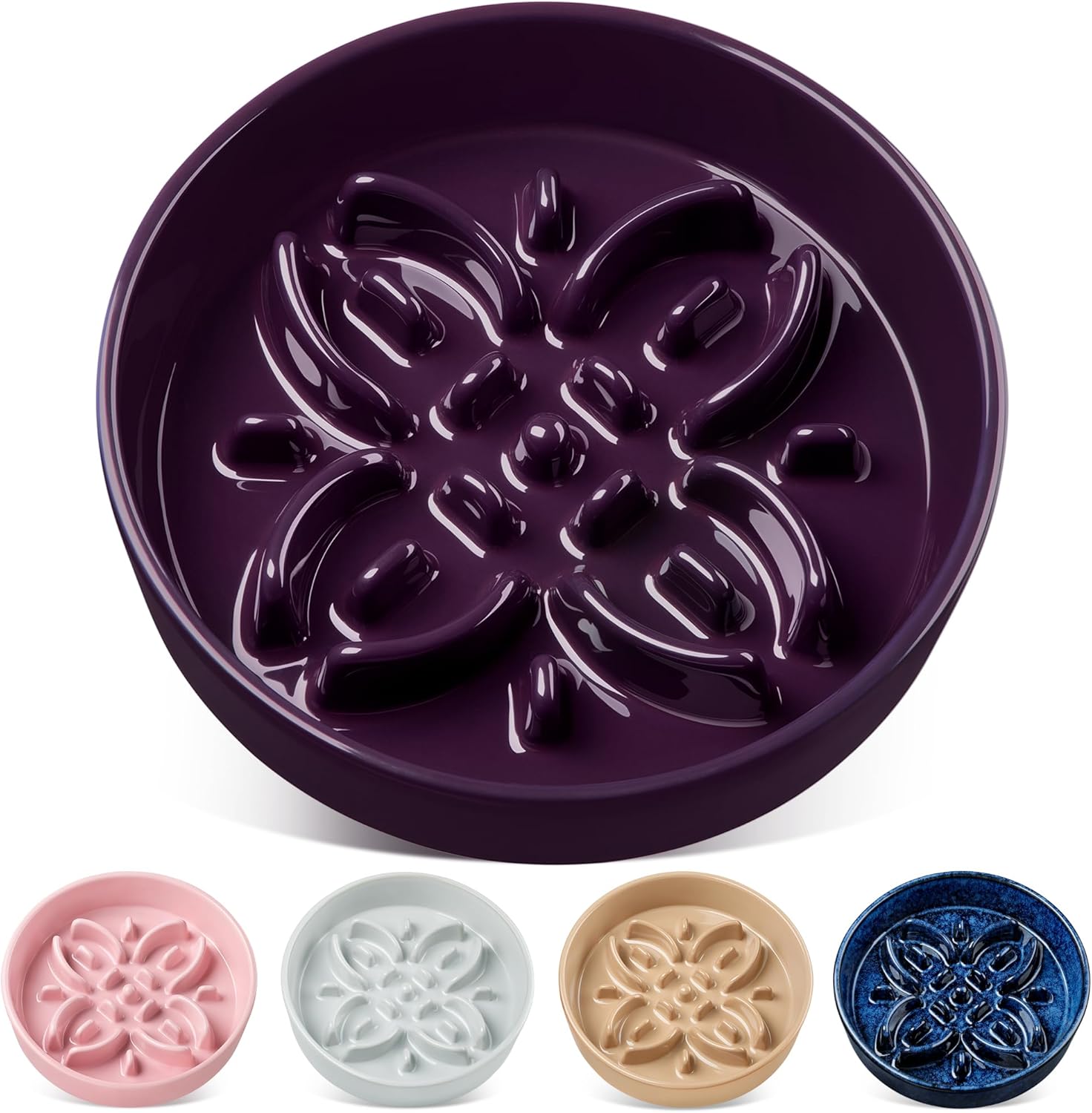 vancasso Ceramic Slow Feeder Dog Bowls for Large Breeds