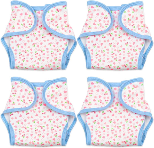 Pink Heart Print Diapers for Reborn Dolls - Medylove