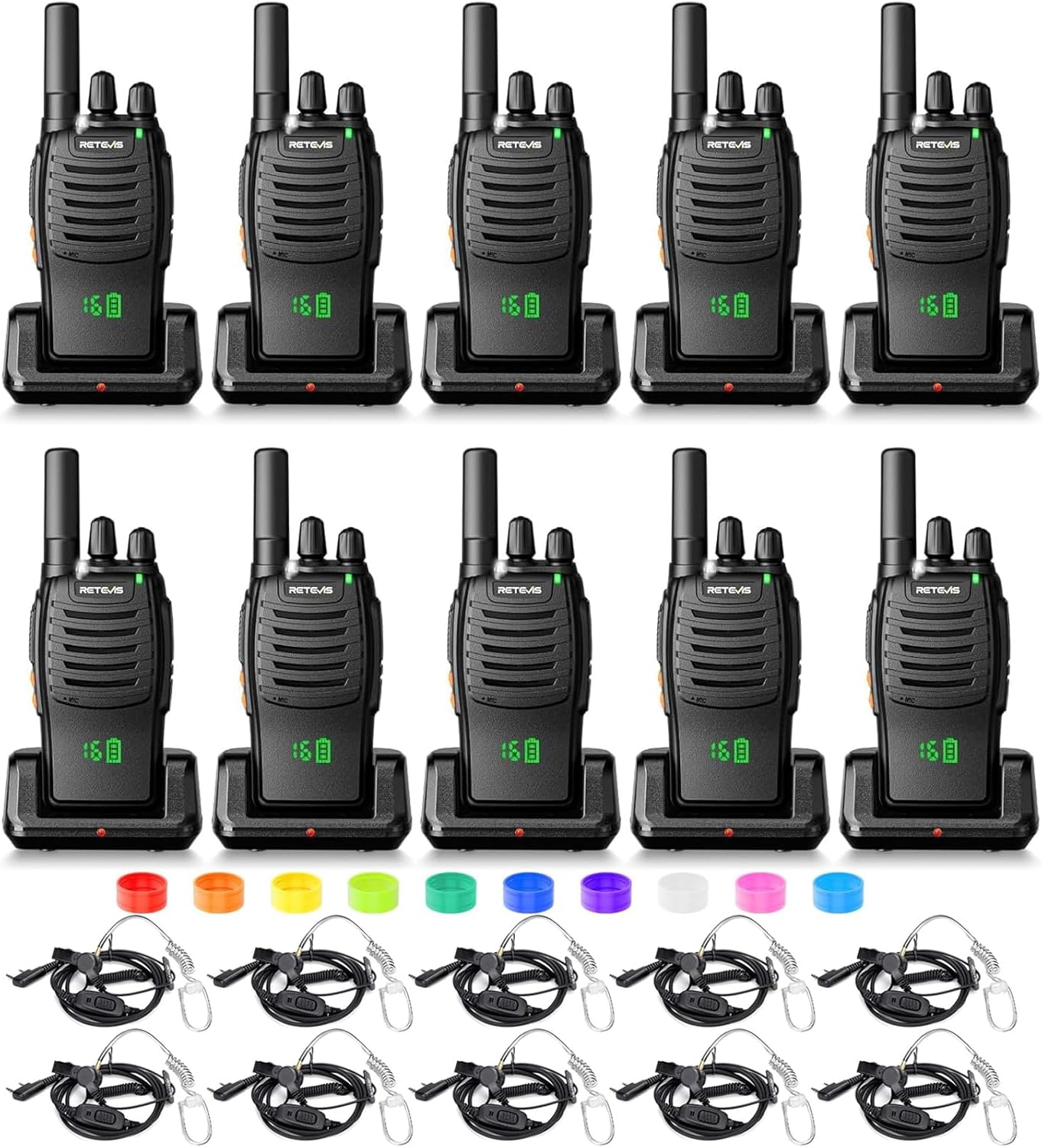 Retevis H-777H Walkie Talkies with Earpiece for Long Range Use