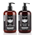 Beard Wash and Conditioner Set (Large 17 oz each) - Growth & Softening