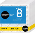 Simply 24x30x1 Air Filter MERV 8 12 Pack - Reliable Home Filtration