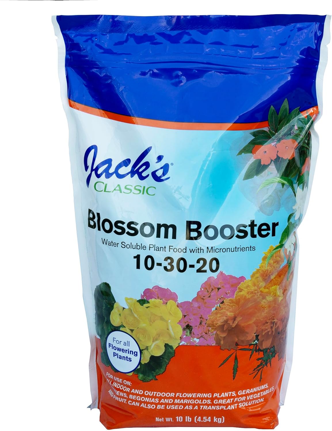Jack's Classic 10-30-20 Blossom Booster for Vibrant Blooms