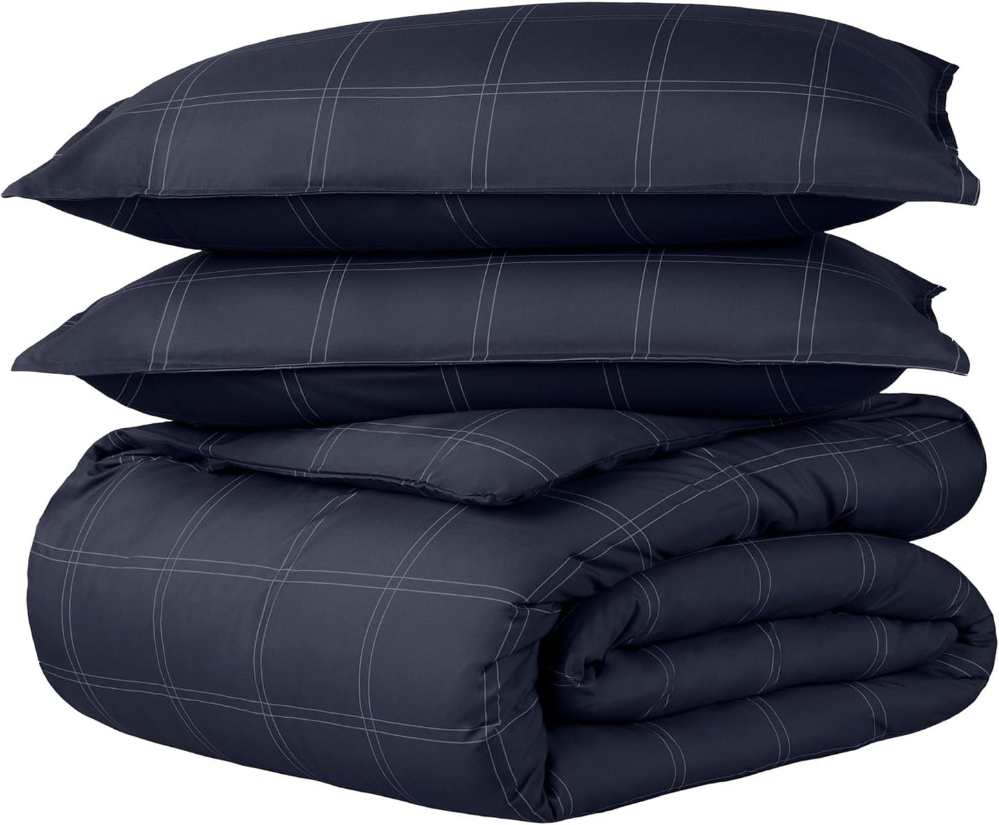 Bare Home Duvet Cover Set Queen Size - Soft Textured Bedding