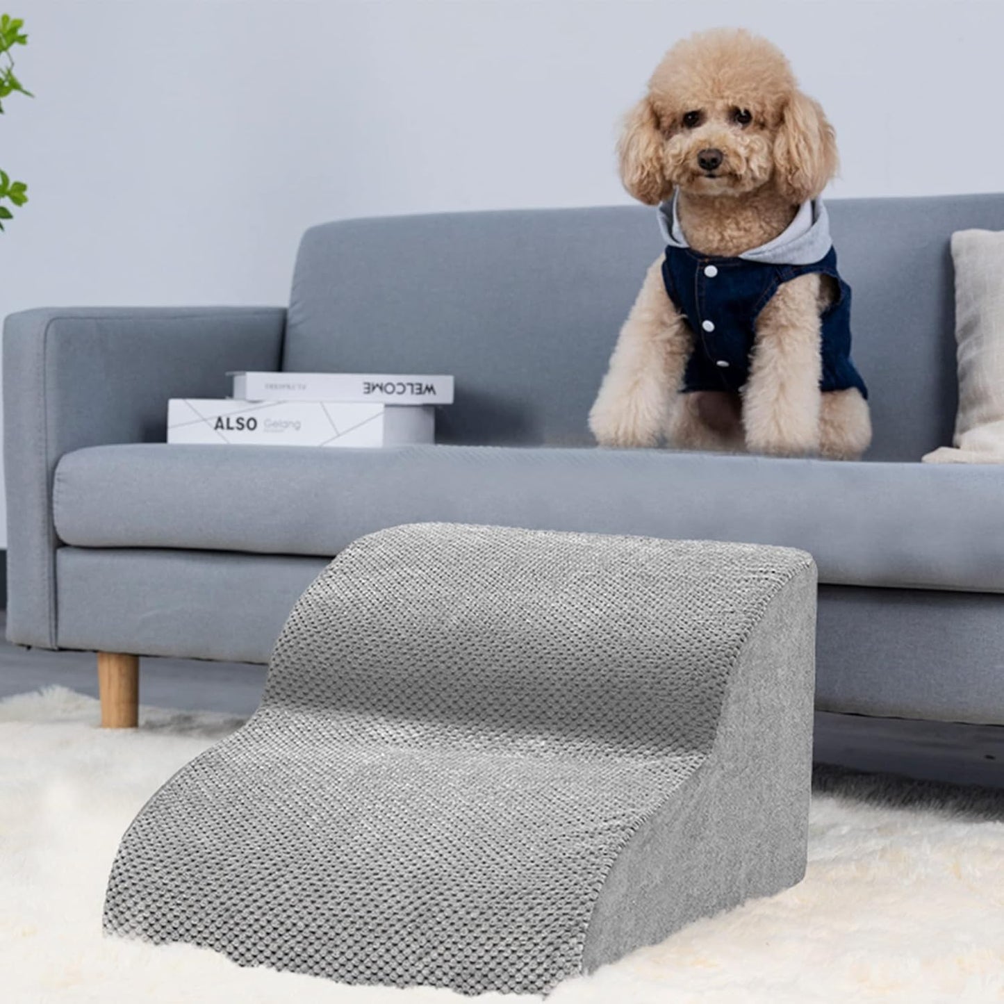 Dog Stairs for Small Dogs - High Density Foam Pet Steps