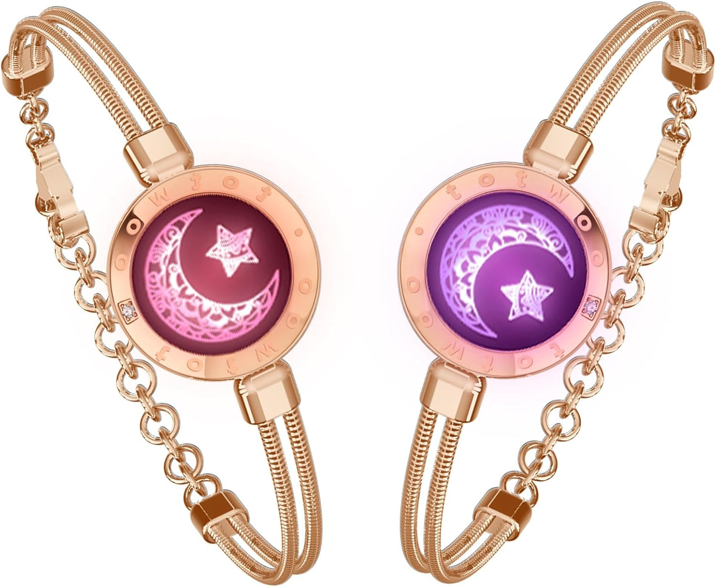 TOTWOO Long Distance Touch Bracelets for Couples - Stay Connected
