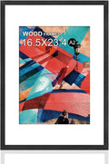 A2 Poster Frame 16.5 x 23.4 Natural Solid Wood Black - Simple Display