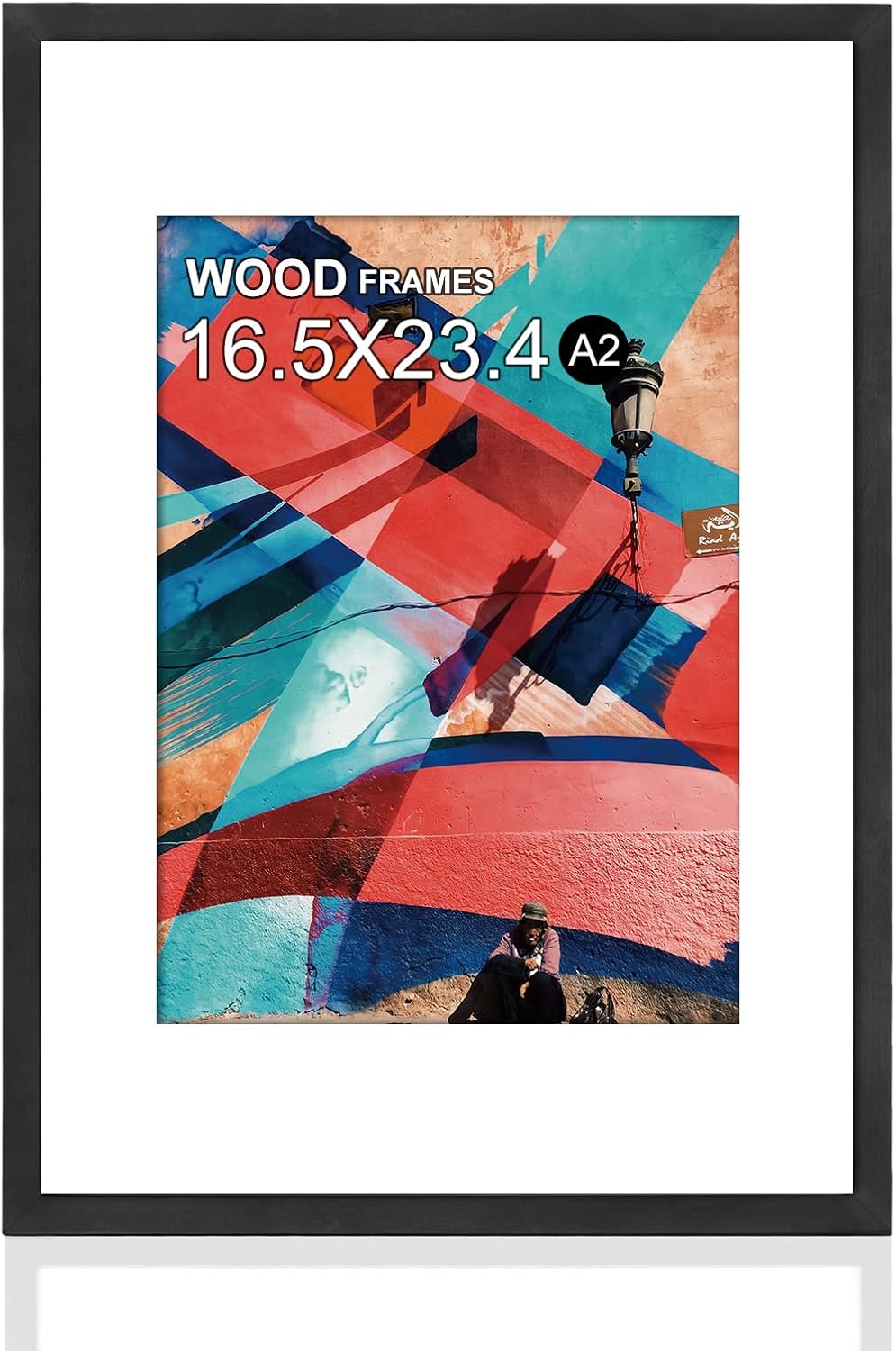 A2 Poster Frame for Art and Photos in Natural Solid Wood