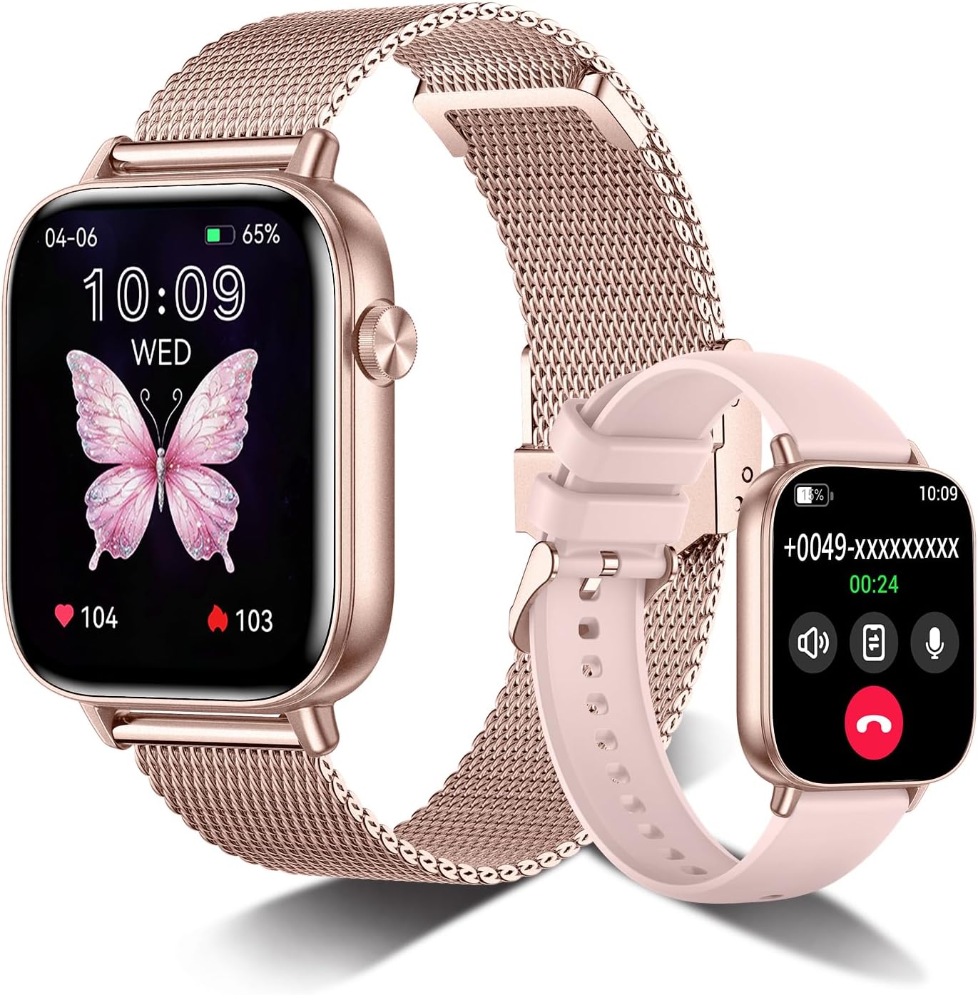Smart Watch for Women Men with Bluetooth Calling and Fitness Tracking