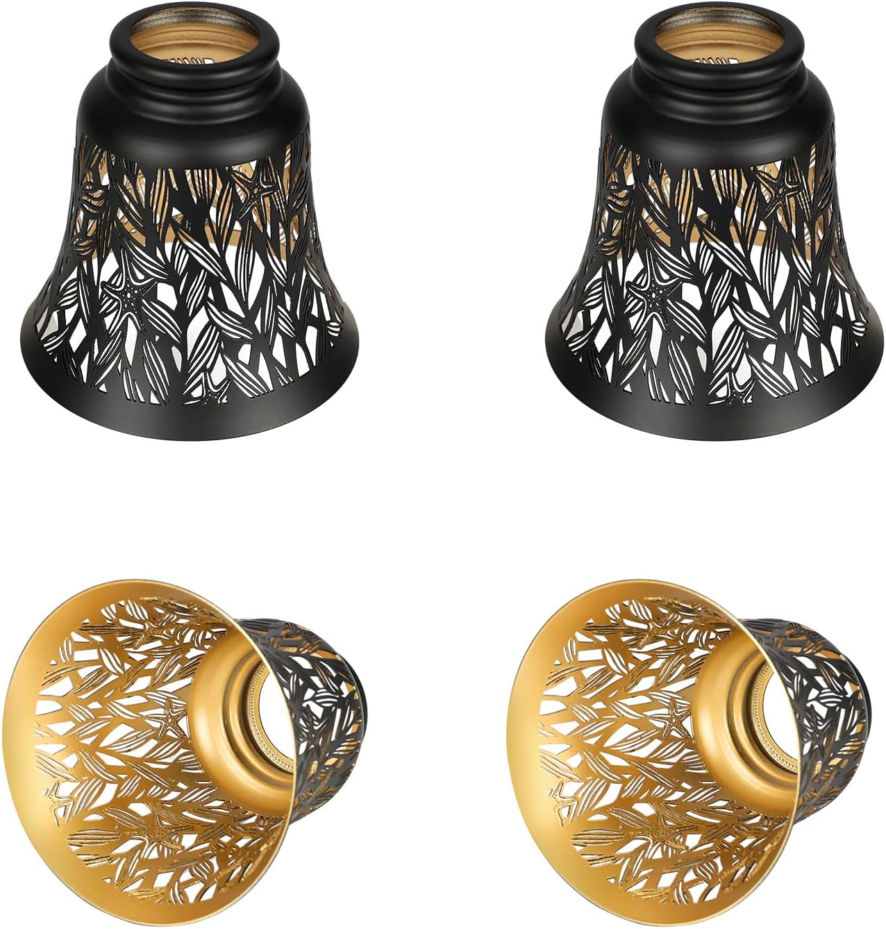 Pendant Light Shades for Ceiling Fans and Chandeliers - 4 Pack