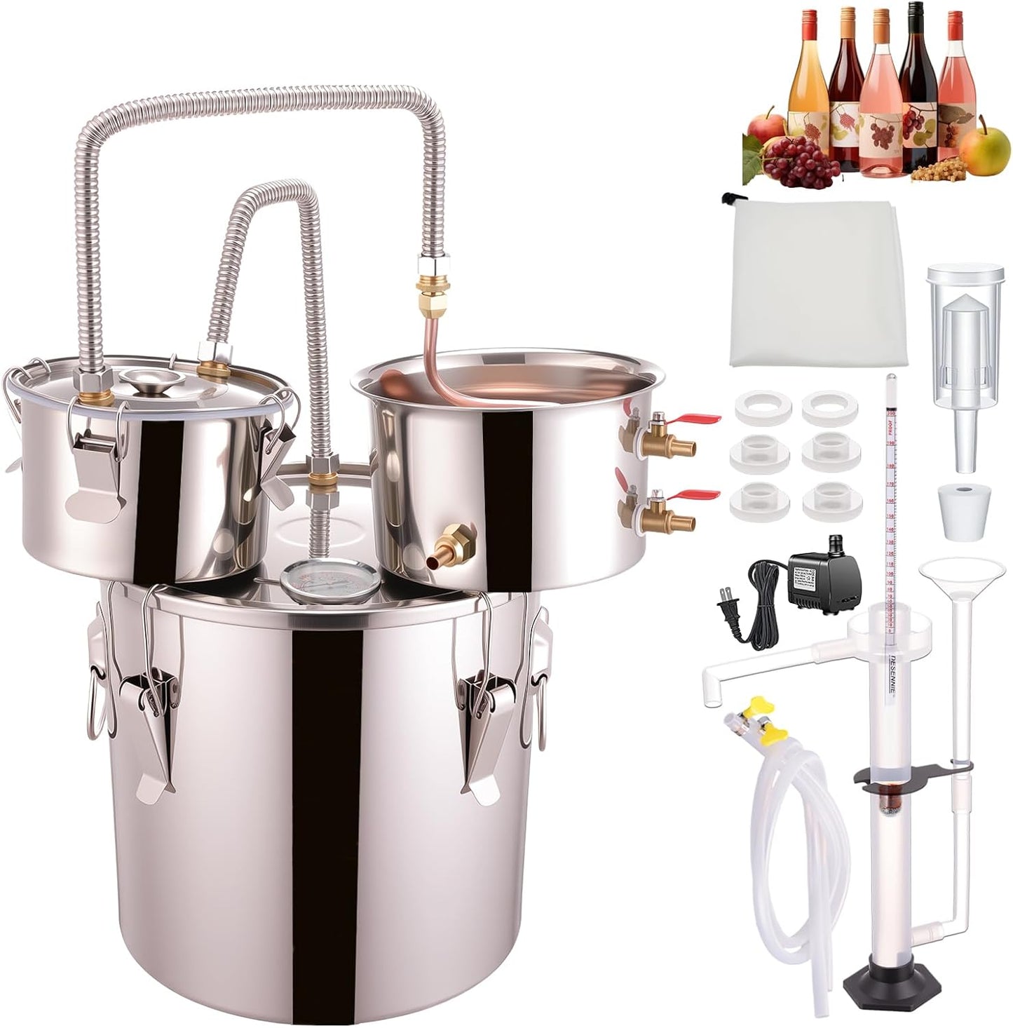 Shine Still 8 GAL Distillery Kit for Whiskey and Brandy Lovers