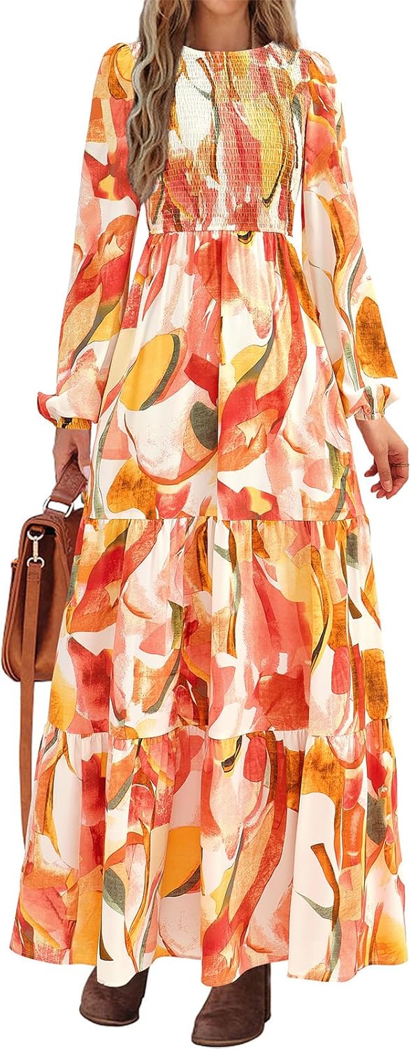 PRETTYGARDEN Women's Floral Maxi Dress for Casual Elegance