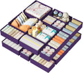 Drawer Organizer Clothes 15 Pack Purple - Foldable Dresser Dividers