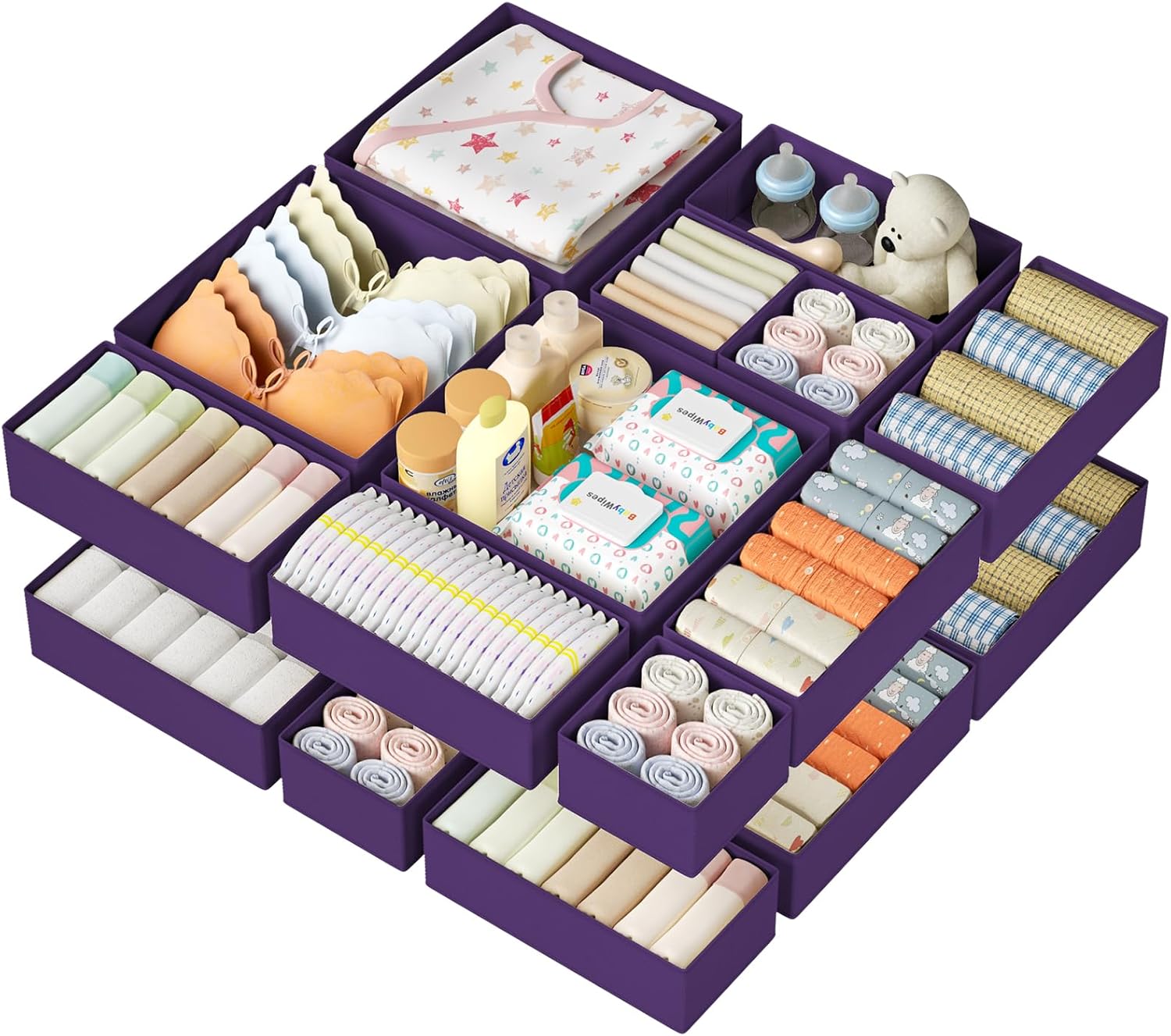 DIMJ Drawer Organizer Clothes Set for Tidy Storage Solutions