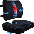 Seat Cushion & Lumbar Support Pillow for Office Chair - Pain Relief