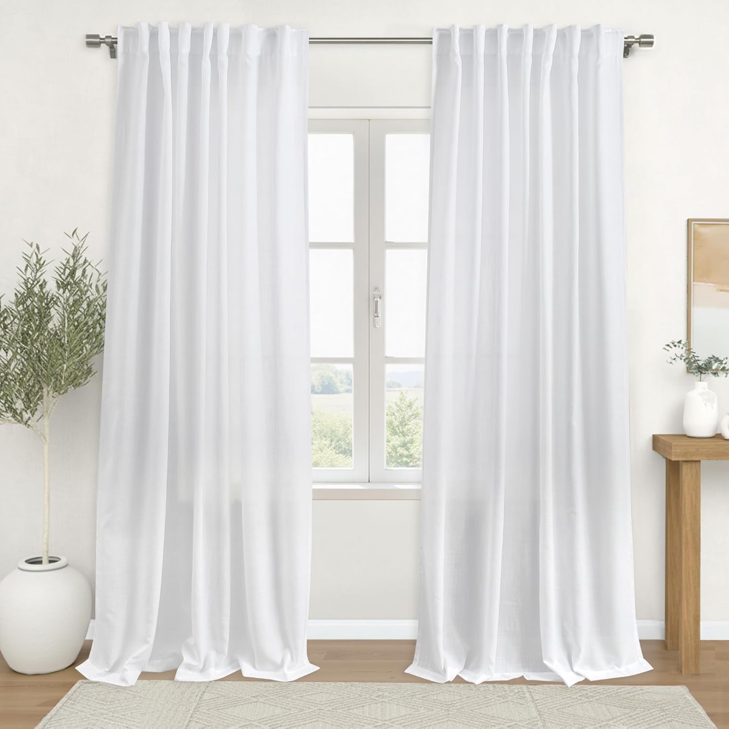 KOUFALL 60x90 Inch Curtains for Living Room and Bedroom Decor