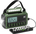 Emergency Weather Radio 12000mAh - NOAA Alert Radio with Solar & Crank
