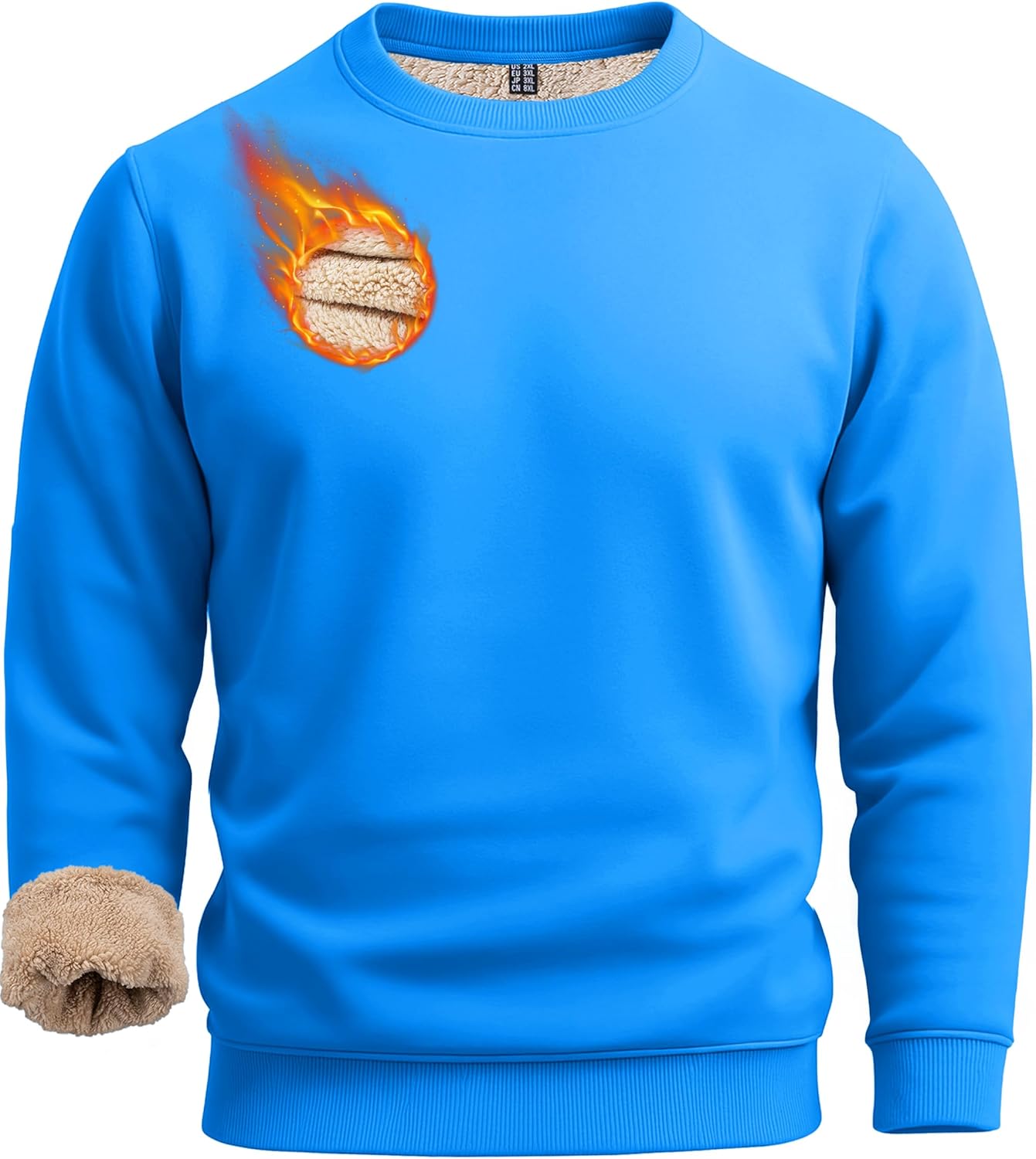 Boladeci Men's Full Sherpa Lined Crewneck Sweatshirts Review