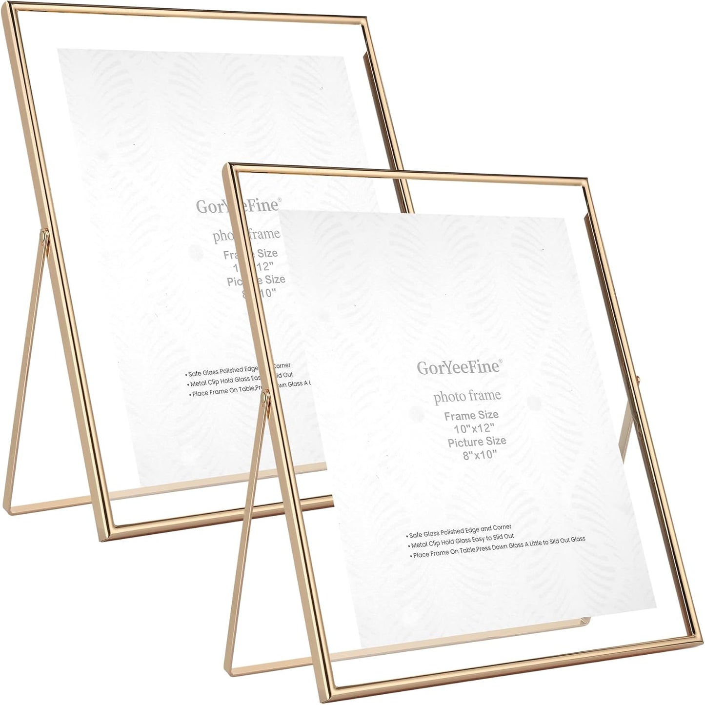 Gold 10x12 Floating Frame 2-Pack for Elegant Home Decor